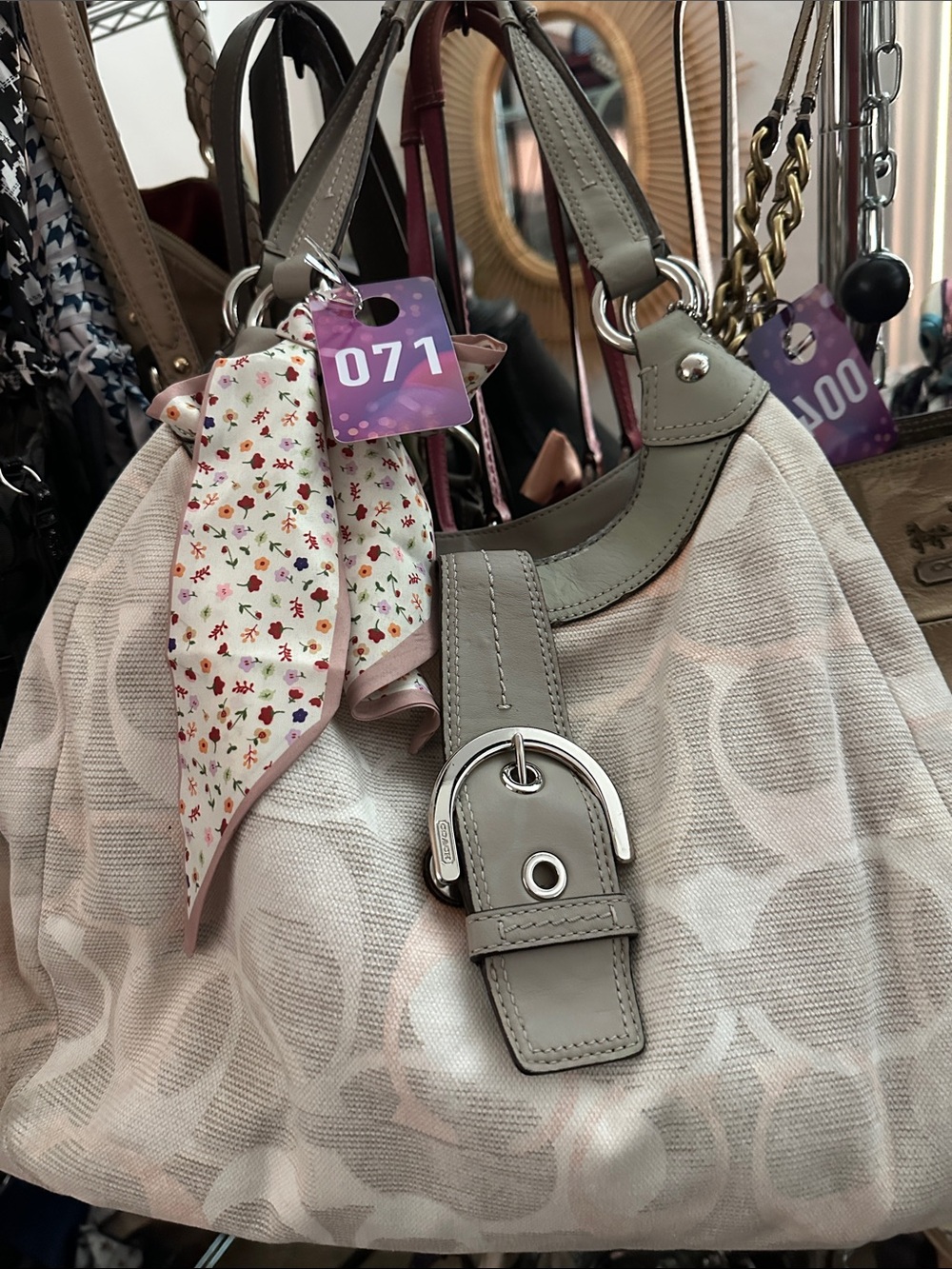 Coach #071 SoHo Signature Canvas Hobo Bag i